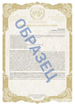 Образец Приложение к СТО 01.064.00220722.2-2020 Бугульма Сертификат СТО 01.064.00220722.2-2020 